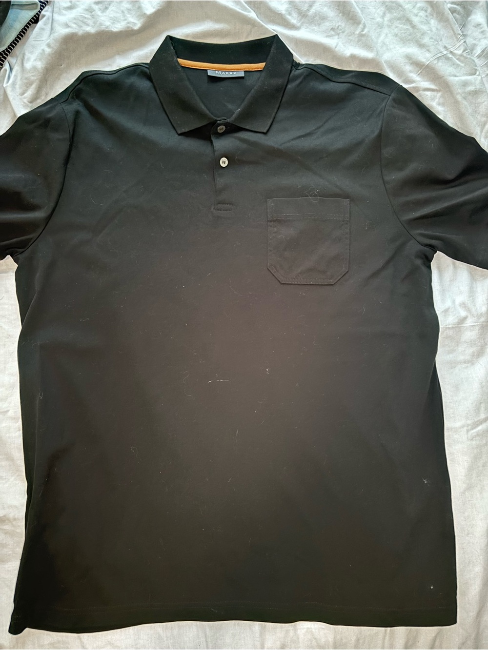 Maerz München Men’s 54 Black 100% Mercerized Cotton Polo Shirt